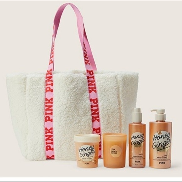 Pink Victoria’s Secret Honey Ginger+Tote Bag Bundle